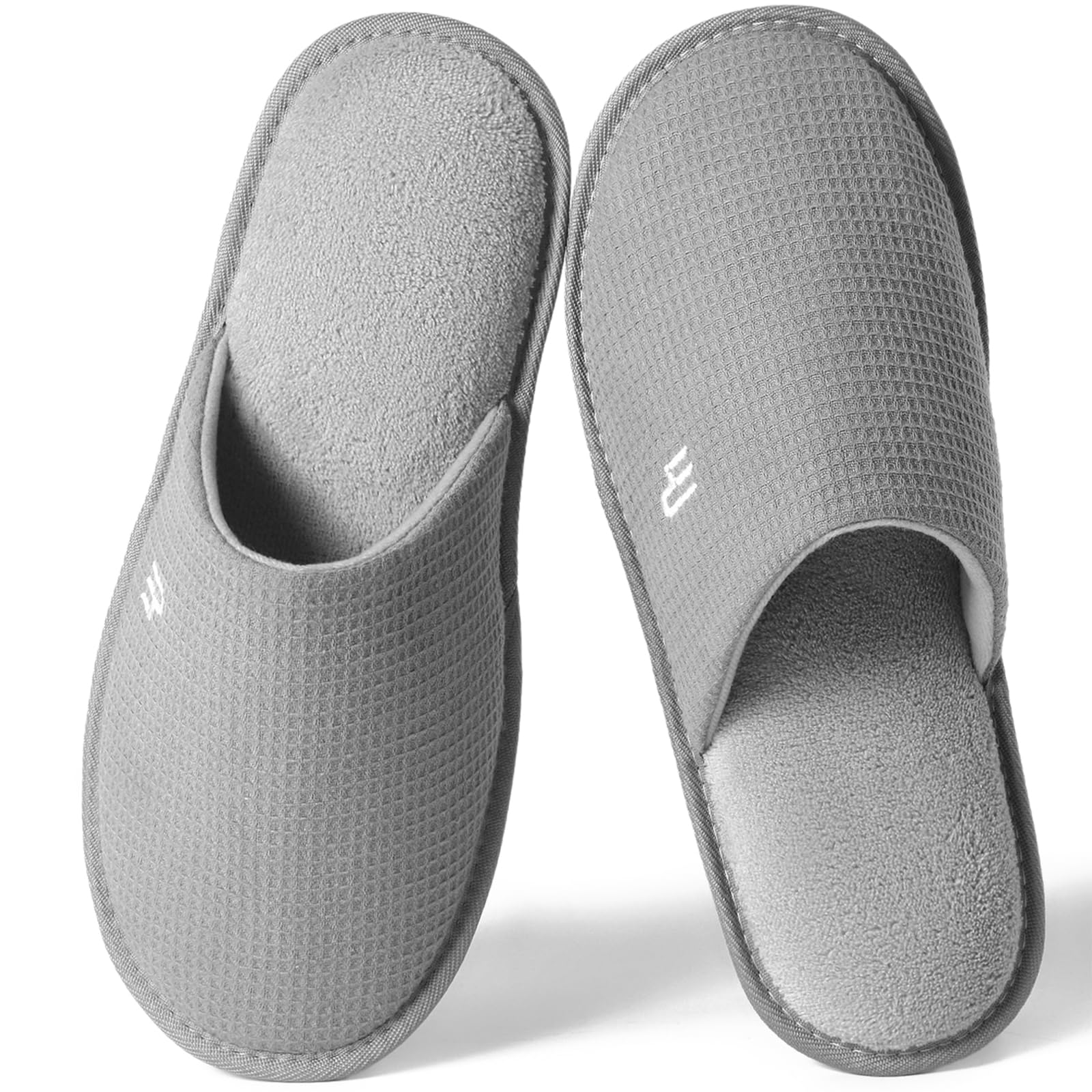 Photo 1 of Takeaslip Mens Slippers with Memory Foam Men's Cozy Slipper House Slides Comfy Bedroom Non-slip Lightweight Shoes for Indoor Outdoor Travel?Grey 44?