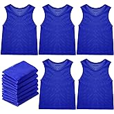 Sintege 12 Pcs Soccer Pinnies Pennies Jersey Scrimmage Vest Sports Practice Jersey Mesh Basketball Vest for Youth Adult Kids