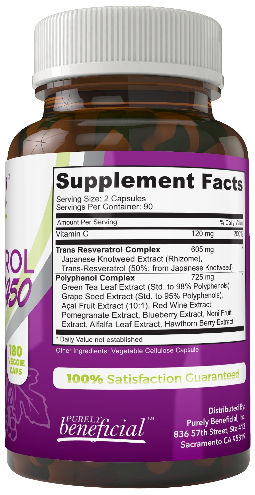 RESVERATROL145090day Supply, 1450mg per Serving of Potent Antioxidants