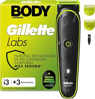 Labs i3 Body + Intimate Trimmer Hombre, Negro/Verde