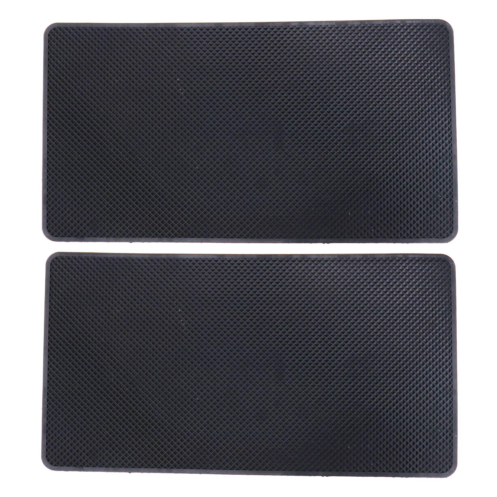 OTOTEC 2x Silica Gel Antiskid Mat Anti Slip Car Dashboard Pad Anti Slide Mats Powerfully for Automobile&Office Supplies Black Washable
