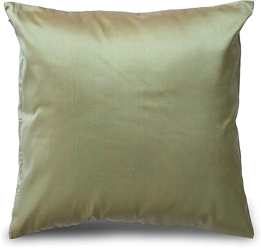 Amazon Com Couch Throw Pillows In Light Olive Green Silk 18x18