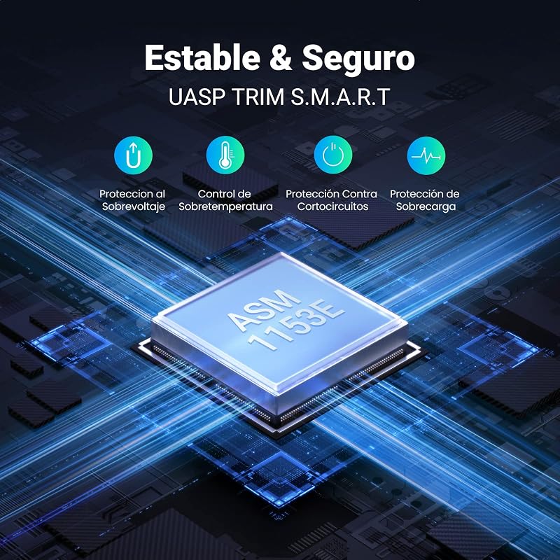 Caixa USB 3.0 de 2,5" com UASP 5Gbps