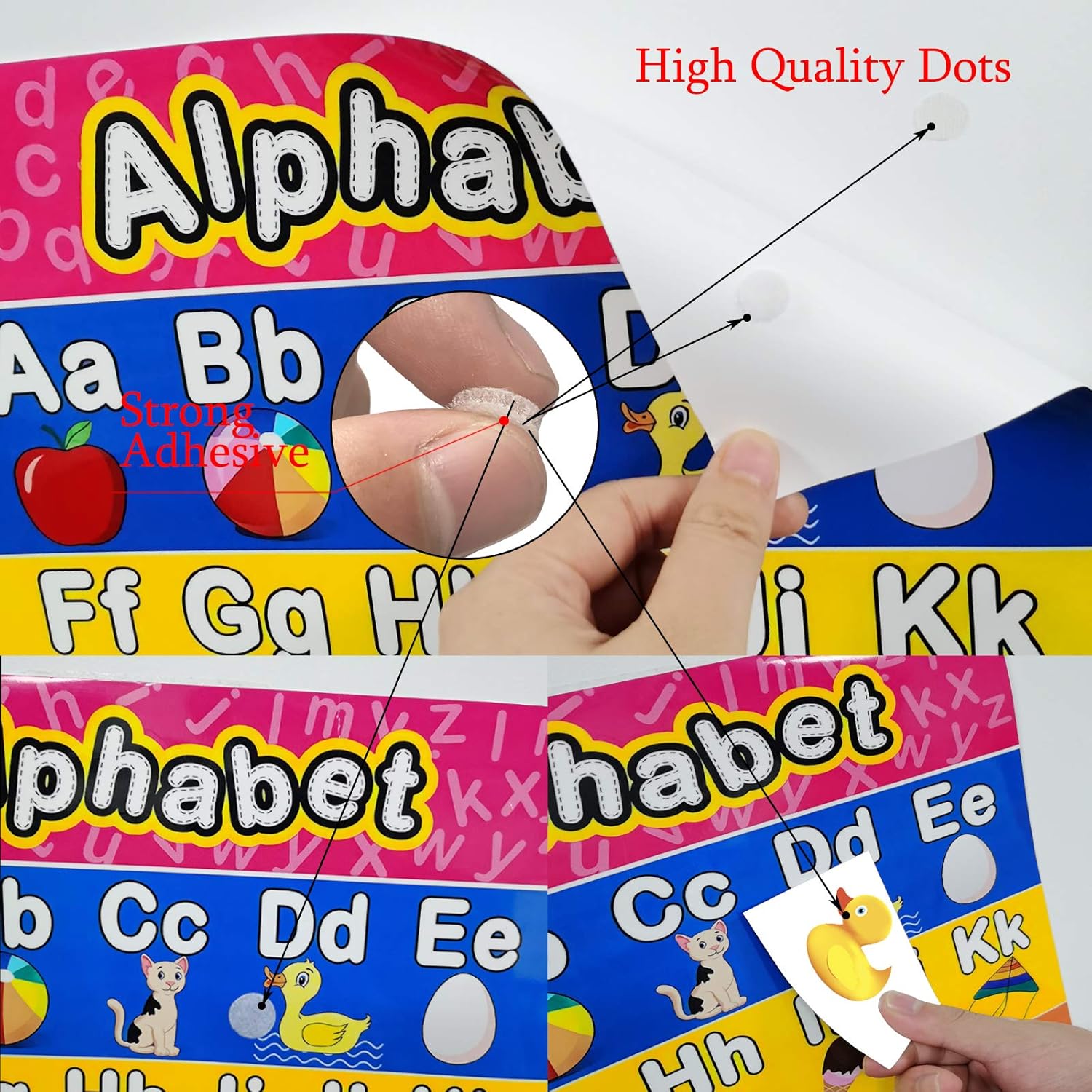 1026Pcs(513pairs) 10mm/0.39Inch Transparent Sticky Back Thin Clear Dots with Adhesive Hook & Loop Coins Tapes for Wall Classroom Office Home School- White