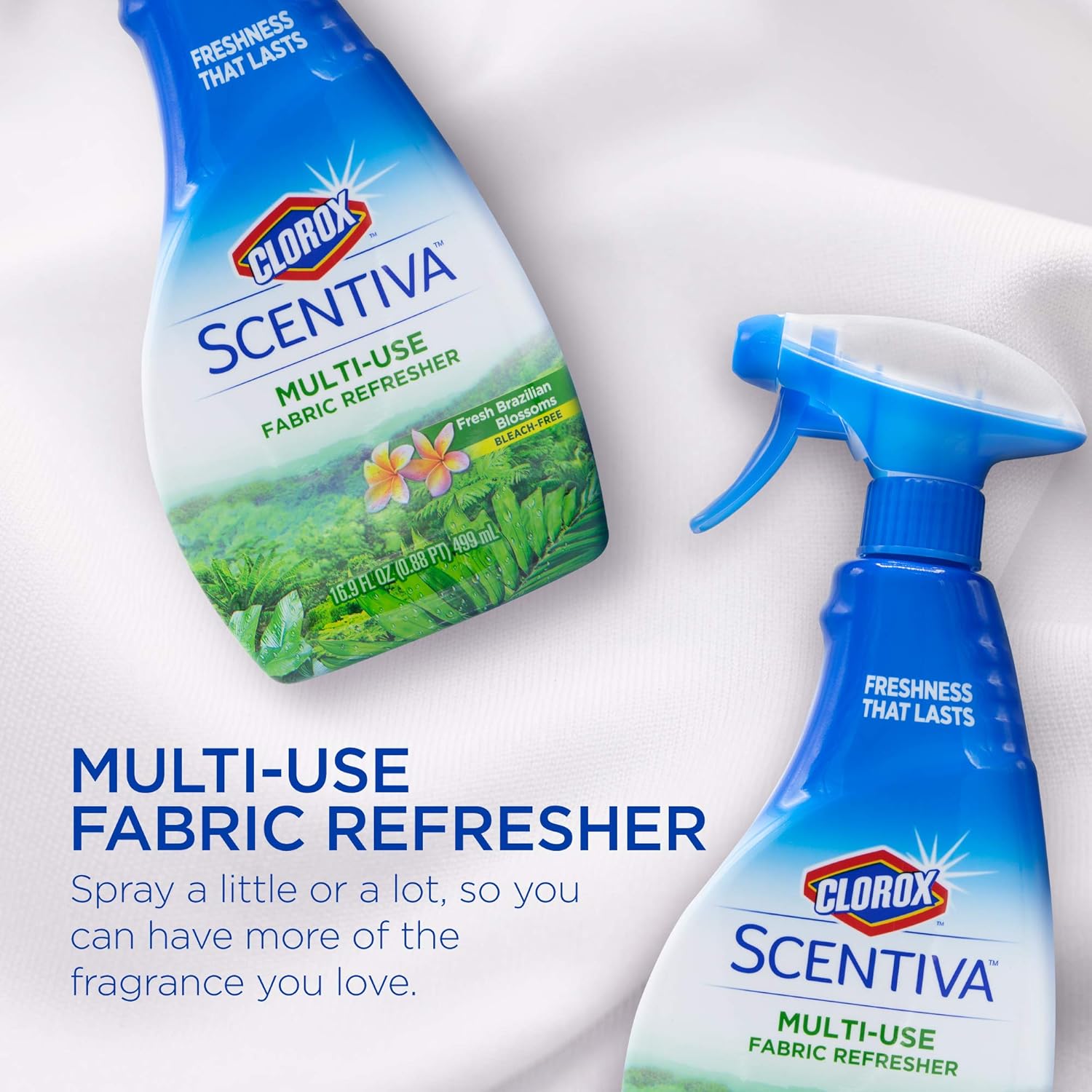 Clorox - BB0703 Scentiva Multi-Use Fabric Refresher Spray | Fabric Freshener for Closets, Upholstery, Curtains, and Carpets | Fresh Brazilian Blossoms | 16.9 Ounces: Industrial & Scientific