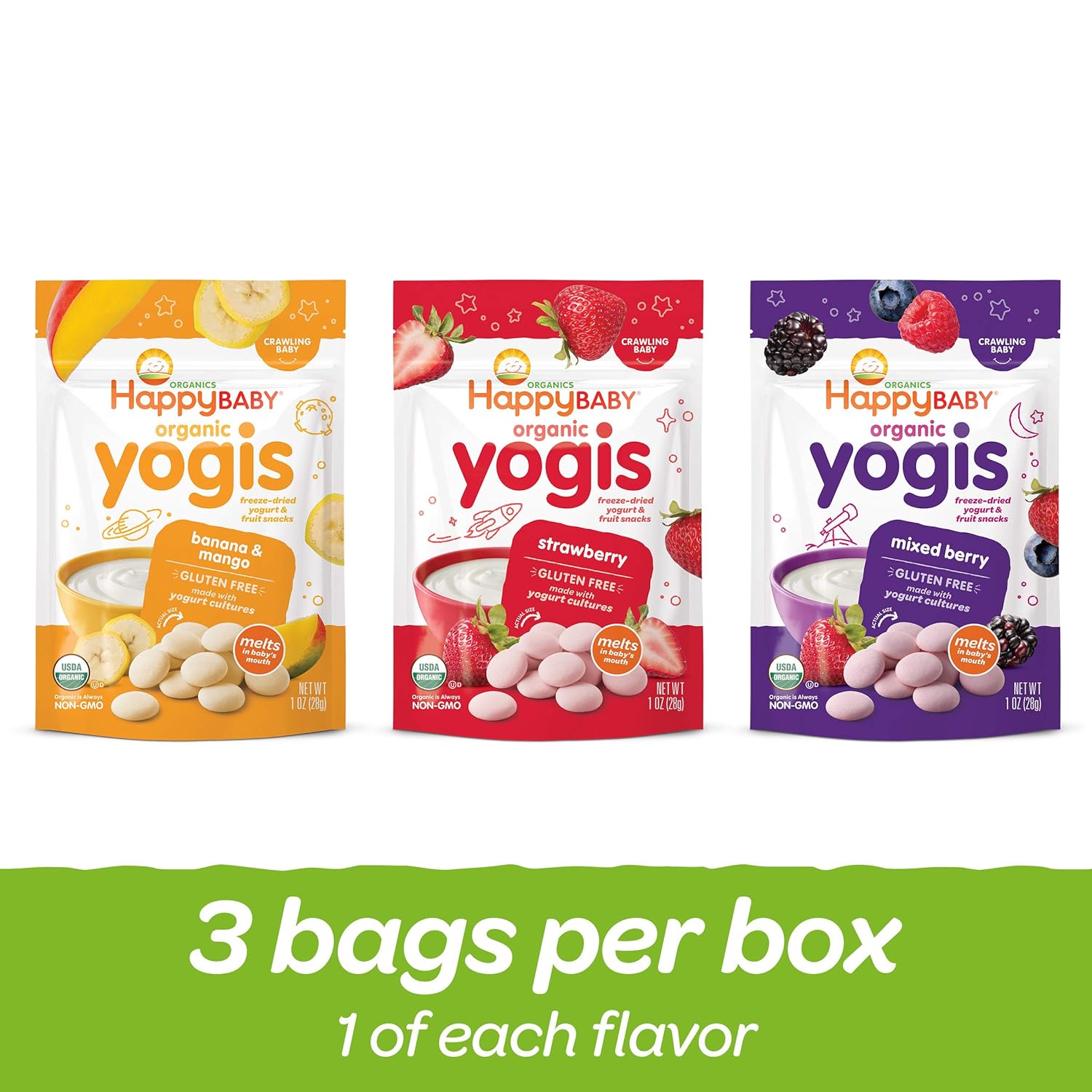 happy baby organic yogurt snacks and