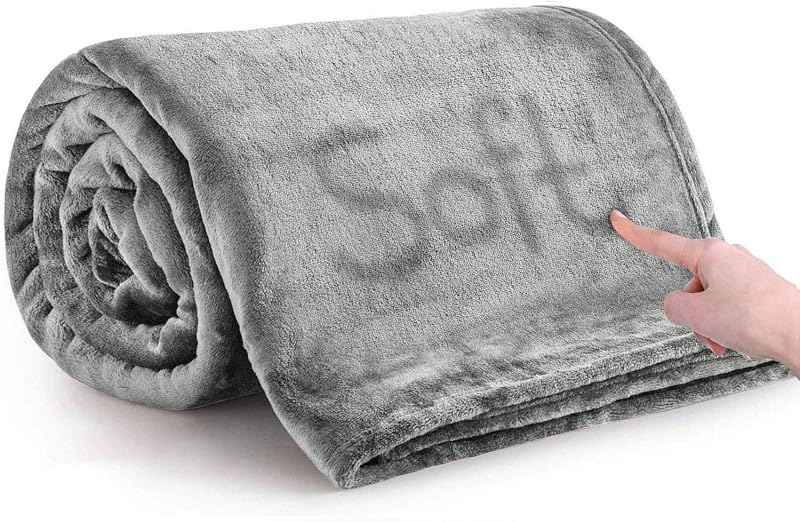 Moonlight20015 Fleece Throw Blanket 400 GSM Silver Grey 150x200 cm