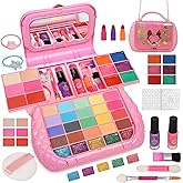 Topsolid Kids Makeup Kit for Girl, Real Washable Makeup for Kid with Mirror, Kids Makeup Sets for Girls 5-8, Princess Toys Cosmetic Set, Christmas & Birthday Gifts Toys for 3 4 5 6 7 8 Year Old Girls