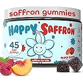 Samara 888 Saffron for Kids | Saffron Gummies for Kids Supports Happy Mood & Temper Control, w/Lavender, Chamomile, Passionflower & Electrolytes, Vegan, Melatonin-Free, 45 Peach Berry Gummies