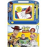 Disney / Pixar Toy Story 4 Read & Doodle - Learning resources for kids, a magnetic drawing pad, an easy-to-use pen, 22-page board book for reading and drawing