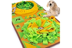 AWOOF Large Dog Snuffle Mat, Interactive Feeding Mat, 34.6 in x 19.6 in, Squeaker and Crinkle Paper, Non-Slip, Easy to Clean