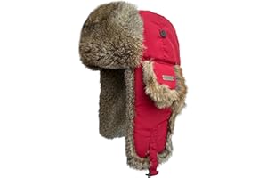 IFURHATAL Winter Trapper Hat for Men Women 100% Real Rabbit Fur Russian Fur Winter Ushanka Hat Men Aviator Hat Mens Trapper Hat