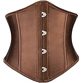 JASGOOD Corset Belt for Women Underbust Boned Lace Up Corset Wide Waist Corsets Halloween Cosplay Renaissance Pirate Belt