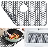 JOOKKI Sink Protectors for Kitchen Sink 16x12 & 18x12 & 19x13 & 24x12.5 & 26x14 & 28x14 & 29x15,Silicone kitchen sink mats pr