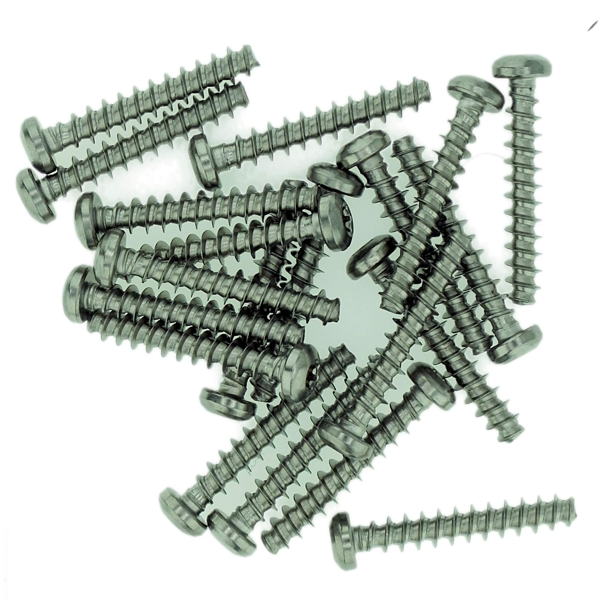 D3 (3mm x 14mm) TX Pan Screws for Plastic - Stainless Steel (A2) (Pack of 20)