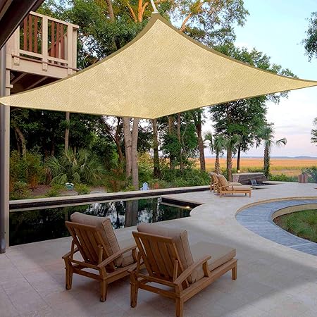 Amazon Com 18x18 Square Sun Shade Sail Patio Deck Beach Garden