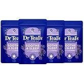 Dr Teal's Pure Epsom Magnesium Salt Soak, Soothe &amp; Sleep with Lavender, 3 lb (Pack of 4)
