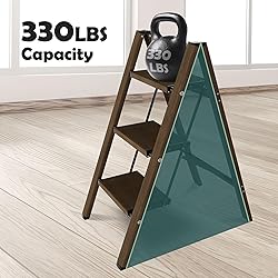 Taranta 3 Step Ladder,Aluminum Lightweight Folding