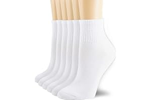 NevEND 6 Pairs Women's Men's Ankle Cotton Mini Crew Socks Athletic Running Sports with Thick Cushioned