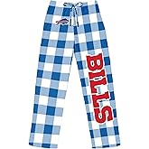 FOCO Pick Your NFL Team Gingham Checkered Pattern Women's Pajama Lounge Pants with Pockets and Drawstring Tie, Multicolor