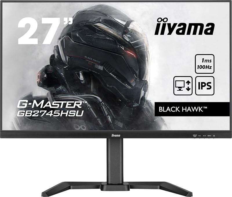 iiyama GB2745HSU-B1 23.8" Full HD 100Hz IPS Monitor Height Adjust Stand HDMI DP