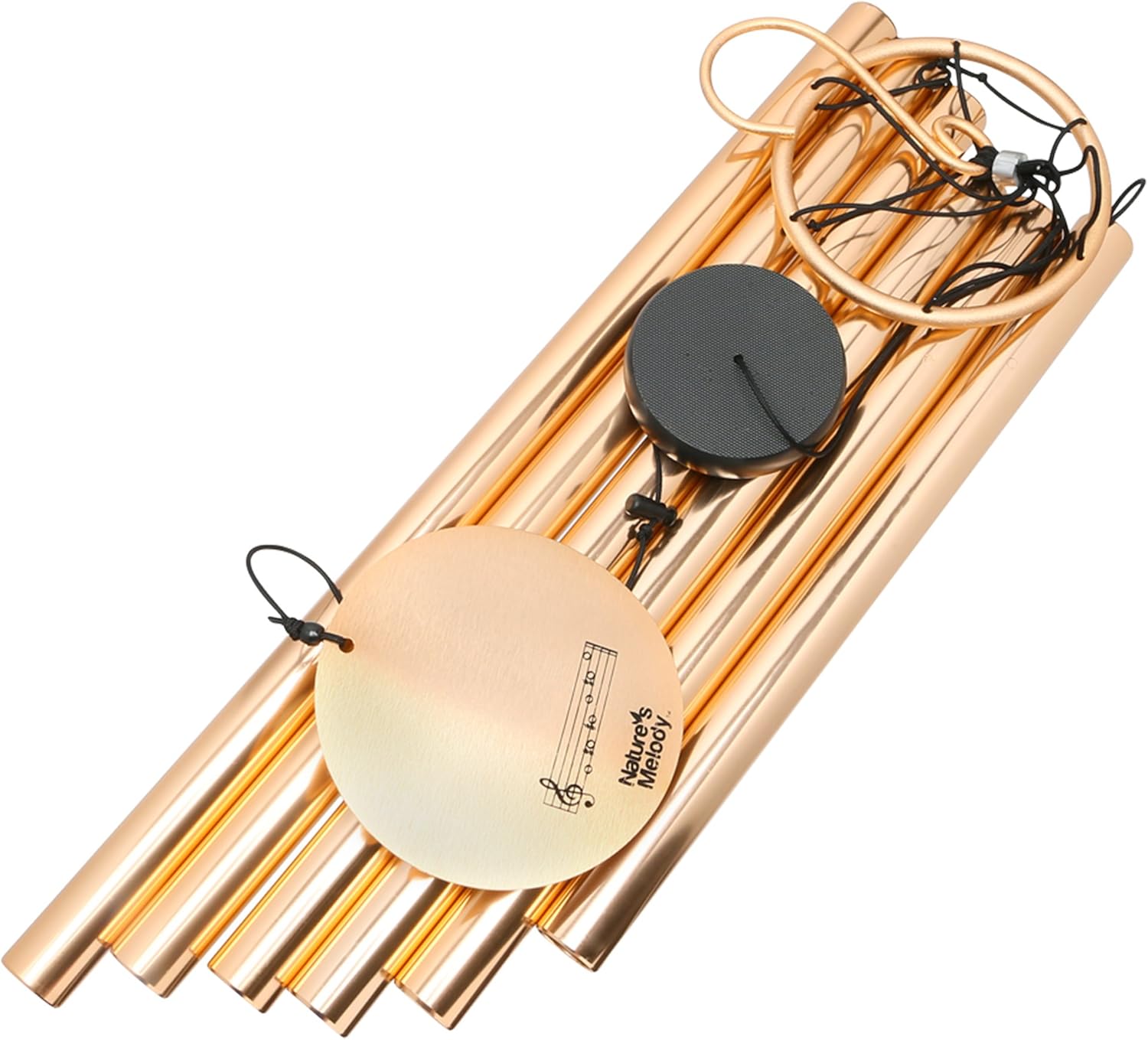 Nature’s Melody Aureole Tunes Wind Chimes – Outdoor Windchime with 6 Tubes Tuned to B Pentatonic Scale, 100% Rustproof Aluminum, Powder Finish & S Hook Hanger for Sympathy, Memorial Gift or Zen Garden : Garden & Outdoor