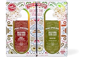 Poo-Pourri Deck The Stalls Tear Away Gift Set, Berry and Bright 1 Fl Oz Pocket Sprayer and Balsam Bum 1 Fl Oz Pocket Sprayer