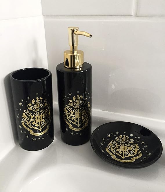 Harry Potter 3-teiliges Badezimmerzubehör-Set aus Keramik Seifenspender