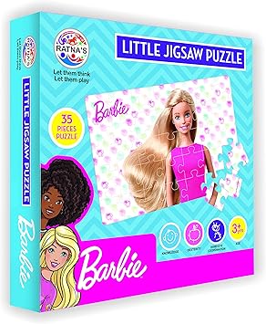 Ratnas Barbie Girl with Long Hair Little Jigsaw Puzzle for Girls