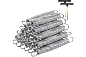 Yarlung 20 Pack 7 Inch Trampoline Springs with 2 T-Hooks, Stainless Steel Springs Replacement Parts for Outdoor Bounce