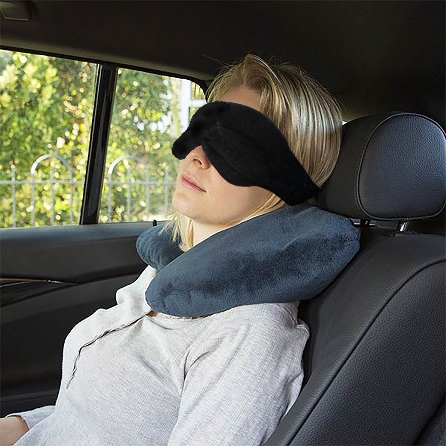 Eye Mask Sleep Mask For Sleep & Travel - Blackout Memory Foam Sleeping Masks With Compression Strap - Soft, Flexible & Breathable Blindfold Shield, Ideal To Ease Migraine Headaches