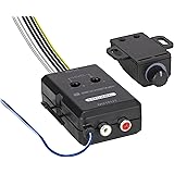 SCOSCHE LOC2SL Car Stereo 2-Channel Audio Adjustable Amplifier with Add-On Adapter and Remote Control Knob, Black
