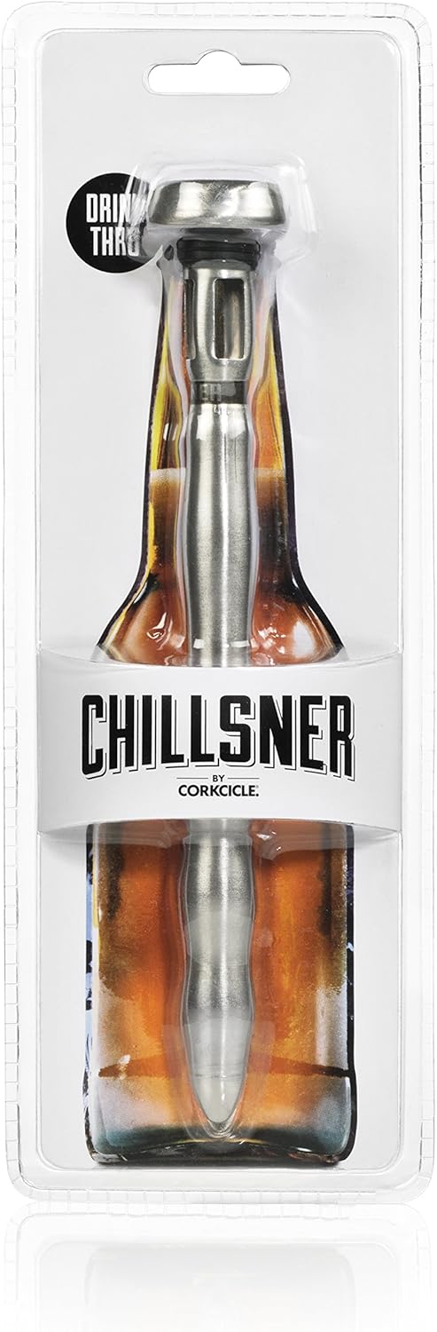Corkcicle Chillsner Beer Chiller, Silver, 1-Pack