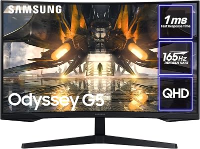 Samsung Odyssey LS32AG550EPXXU 32 inch QHD 165Hz 1ms Curved Gaming Monitor
