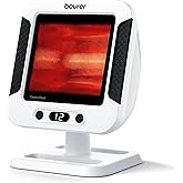 Beurer IL60 Infrared Heat Lamp for Red Light Therapy for Face, Body, Sinus & Skin, Pain Relief & Muscle Recovery, Adjustable Treatment Time, Protective Eyewear Included