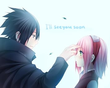 Athah Designs Anime Naruto Sasuke Uchiha Sakura Haruno Short Hair