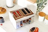 Swan Nordic 4 Slice Toaster 1500W 6 Browning Levels Defrost Reheat White view 6