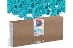 Makedo SCRU+ 120 | Top Up Your Toolbox! 120 piece set | Connect 4 to 6 layers of Cardboard | STEM and STEAM Educational Toys for Kids | At Home Play and Classroom Learning