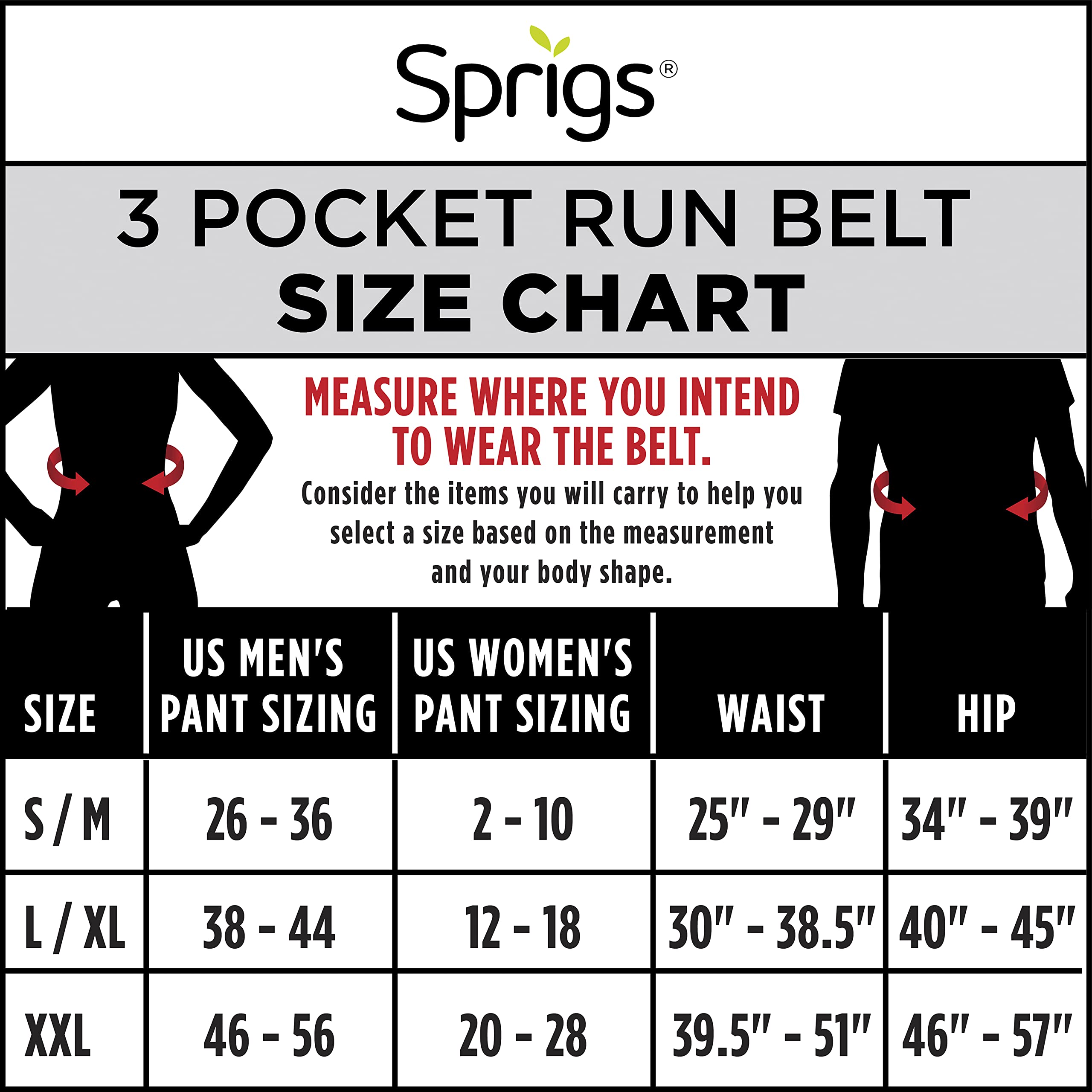 3 Pocket Adjustable Running Belt Waist Pack, Fanny Pack For Working Out With Sweat Resistant Backing, Holds All iPhone Models (Tie Dye/Black, Small/Medium)