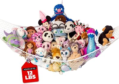 Lilly's Love Stuffie Party Hammock Toy Net Storage Large 82x50 White