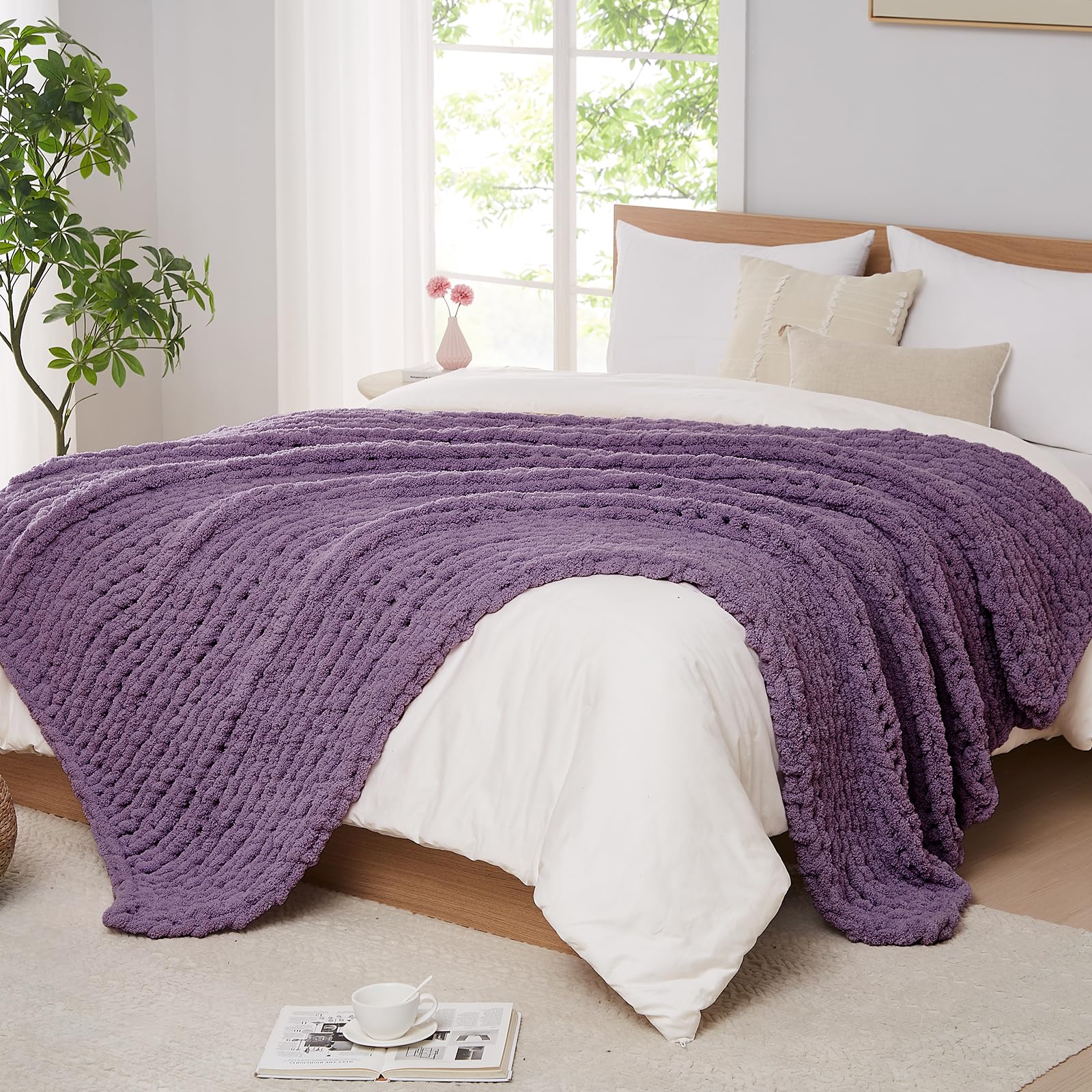 L'AGRATY Chunky Knit Blanket