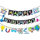 Science Birthday Party Banner Science Birthday Decorations 3Pcs Chemistry Birthady Party Hanging Banners Laboratory Theme Banners for Science Theme Party Baby Shower Supplies