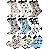 ShinyMatch 6 Pairs Fun Animal Socks Women Cute Novelty Crew Animal Lovers Socks for Birthday Spring Easter Gifts