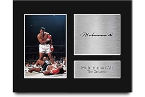 HWC Trading Muhammad Ali Gifts USL Printed Signed Autograph Picture for Boxing Memorabilia Fans - US Letter Size