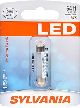 Amazon.com: SYLVANIA - 6411 41mm Festoon LED White Mini Bulb ...
