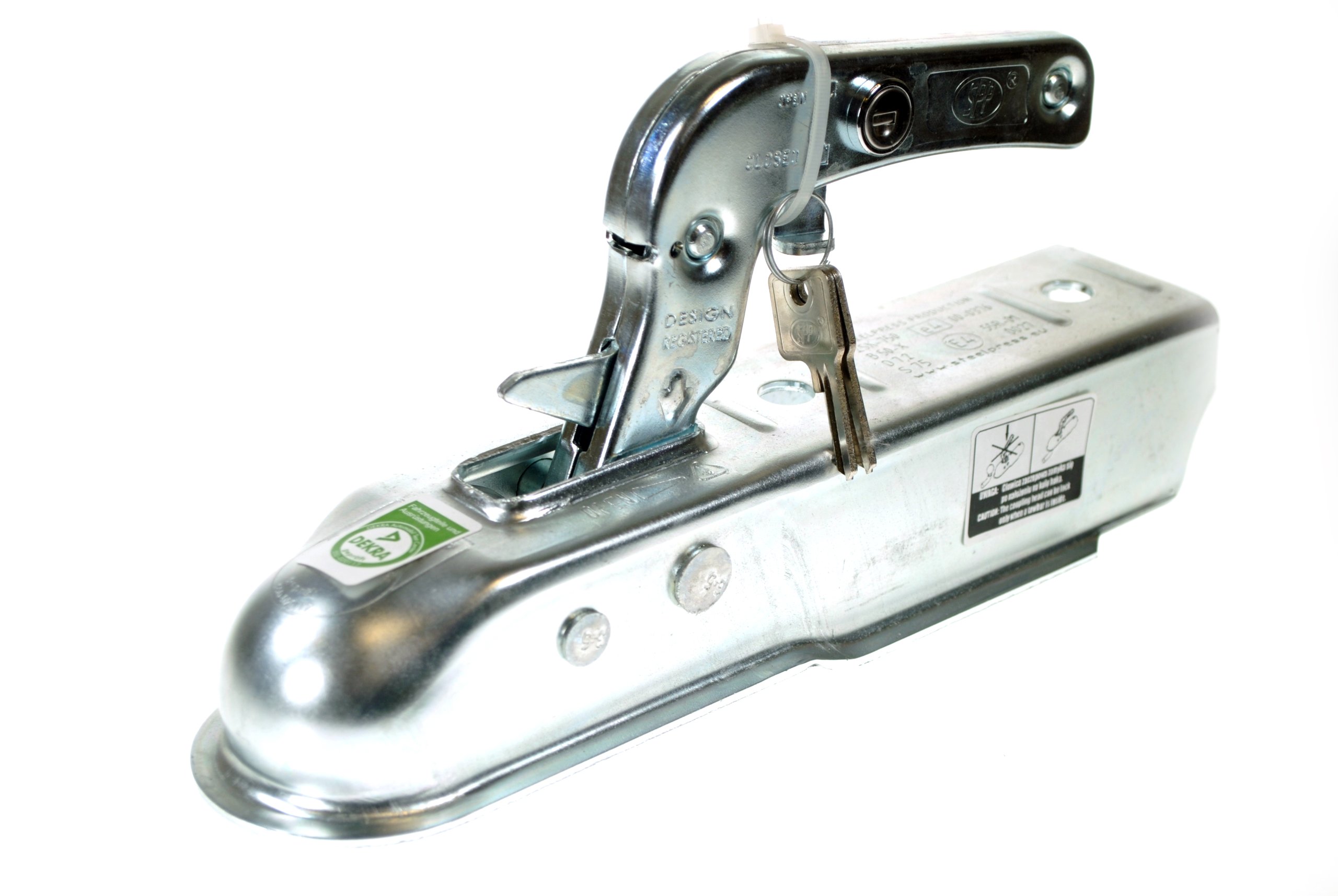 Maypole 50 mm Pressed Steel Coupling Integral Lock Suitable Replacement For Knott KQ7K, AL-KO AK7D, Ifor Williams PO0355 and Maypole Unbraked Trailers.