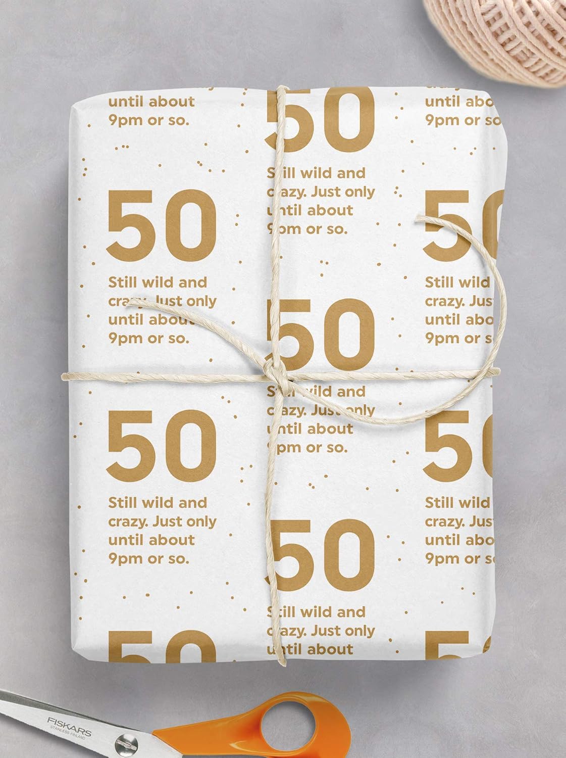Brainbox Candy, 2 Sheets of Funny '50th Birthday' Wrapping Paper - Image 4