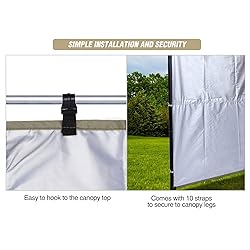 REDCAMP Instant Canopy Sidewall for 10x10ft Pop Up
