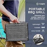 CUQOO Portable Foldable Charcoal BBQ Grill Stainless Steel Outdoor Camp view 4