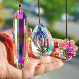 H&D Hyaline & Dora 3PCS Crystal Rainbow Suncatcher, K9 Glass Prism Decor view 3
